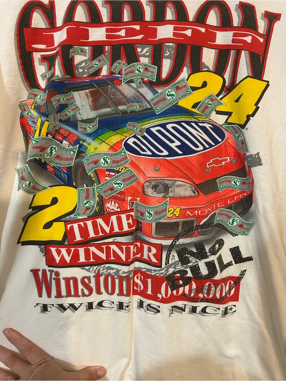 Jeff Gordon DuPont Racing Graphic Tee - White